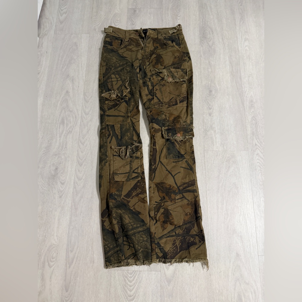 Fashion Nova Brown Camouflage Cargo Pants